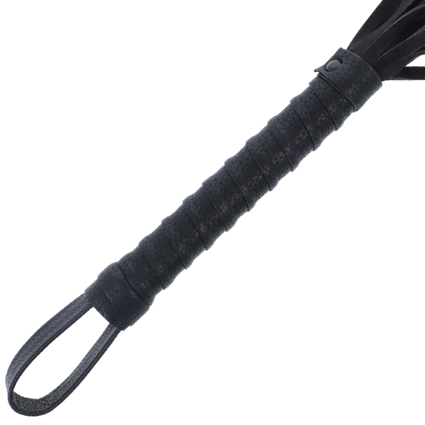 DARKNESS - LÁTIGO BONDAGE NEGRO CON MANGO DE PIEL - Imagen 2