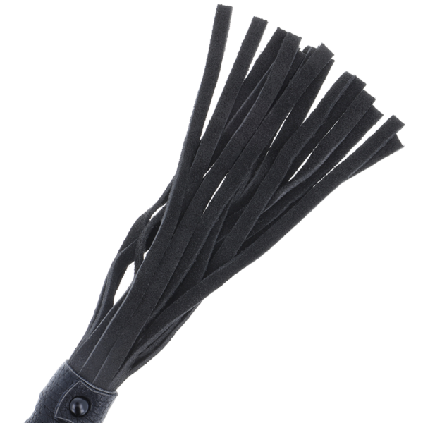 DARKNESS - LÁTIGO BONDAGE NEGRO CON MANGO DE PIEL - Imagen 3