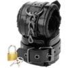 DARKNESS - ESPOSAS CUERO AJUSTABLES TOBILLOS NEGRO CON CANDADO - Imagen 3