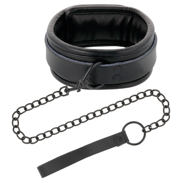DARKNESS - ESPOSAS Y COLLAR DE CUERO NEGRO - Imagen 4
