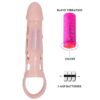 BAILE - FUNDA EXTENSORA PENE CON VIBRACIÓN Y STRAP NATURAL 13.5 CM - Imagen 4