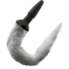 DARKNESS - PLUG ANAL SILICONA CON COLA GRIS - Imagen 2