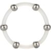 CALEXOTICS - ANILLO DE SILICONA CON CUENTAS DE ACERO TALLA XL