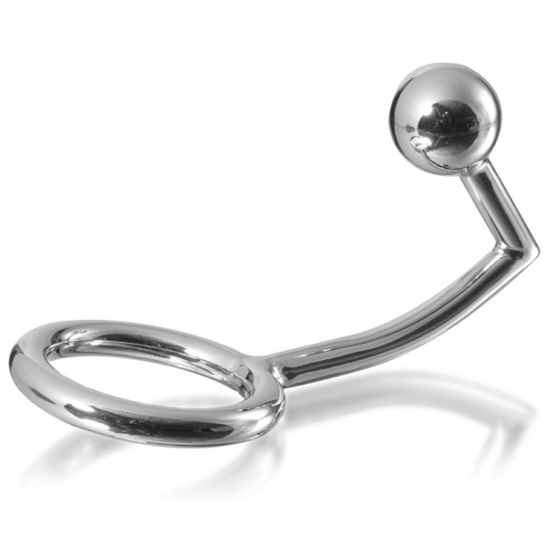 METAL HARD - COCK RING ANILLO CON GANCHO INTRUDER ANAL 40MM - Imagen 3