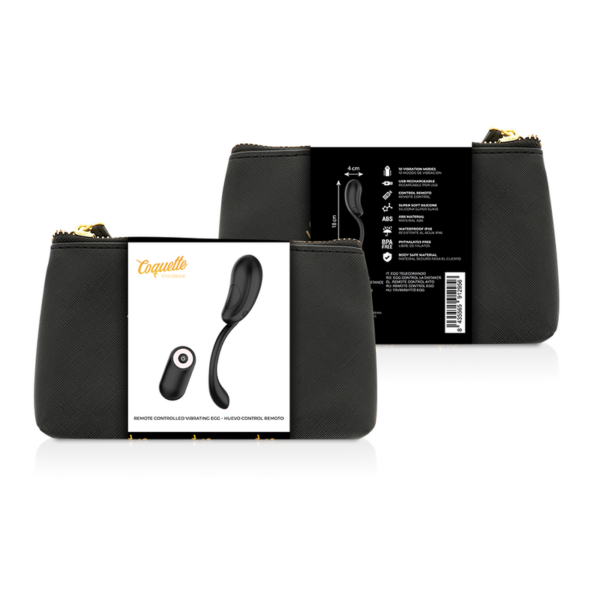 COQUETTE CHIC DESIRE - HUEVO CONTROL REMOTO RECARGABLE NEGRO / GOLD - Imagen 3