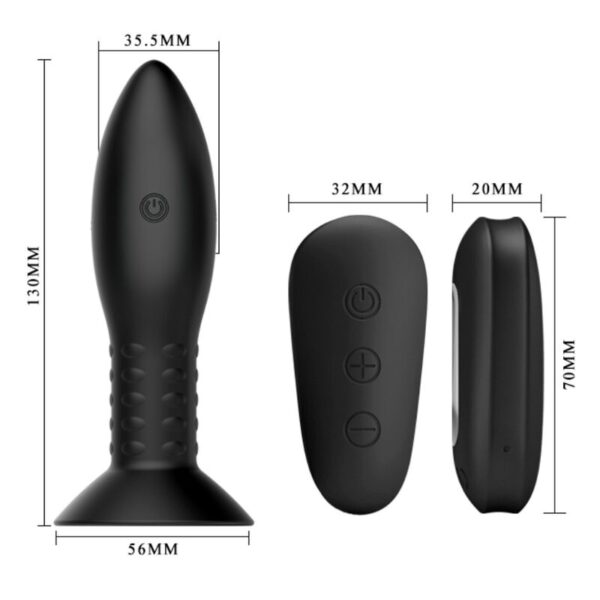 MR PLAY - PLUG CON BOLAS ROTADORAS NEGRO CONTROL REMOTO - Imagen 5