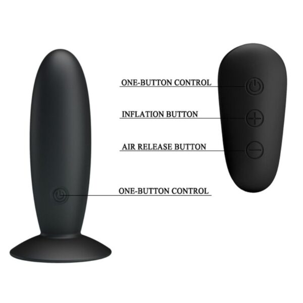 MR PLAY - PLUG ANAL CON VIBRACIÓN NEGRO CONTROL REMOTO - Imagen 2