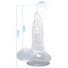 BAILE - DILDO REALÍSTICO CON VENTOSA Y TESTÍCULOS 16.7 CM TRANSPARENTE - Imagen 5