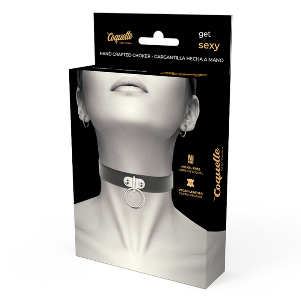 COQUETTE CHIC DESIRE - COLLAR CUERO VEGANO ACCESORIO WOMAN FETISH - Imagen 5