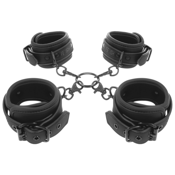 FETISH SUBMISSIVE - SET ESPOSAS MANOS Y TOBILLOS CON FORRO DE NEOPRENO - Imagen 2
