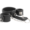FETISH SUBMISSIVE - COLLAR Y ESPOSAS CUERO VEGANO CON FORRO DE NEOPRENO - Imagen 2