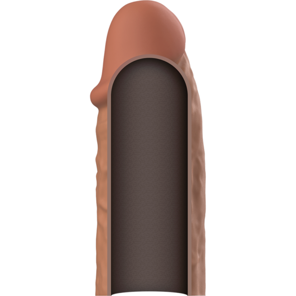 VIRILXL - EXTENSIÓN DE PENE LIQUID SILICONE V3 MARRÓN - Imagen 5