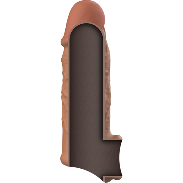 VIRILXL - EXTENSIÓN DE PENE LIQUID SILICONE V7 MARRÓN - Imagen 4