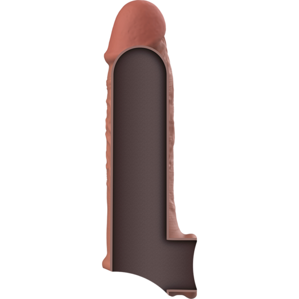 VIRILXL - EXTENSIÓN DE PENE LIQUID SILICONE V9 MARRÓN - Imagen 4