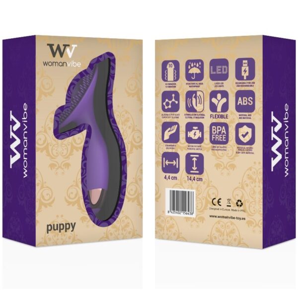 WOMANVIBE - PUPPY ESTIMULADOR RECARGABLE SILICONA - Imagen 4