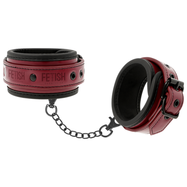 FETISH SUBMISSIVE DARK ROOM -  ESPOSAS TOBILLOS CUERO VEGANO CON FORRO DE NEOPRENO - Imagen 2