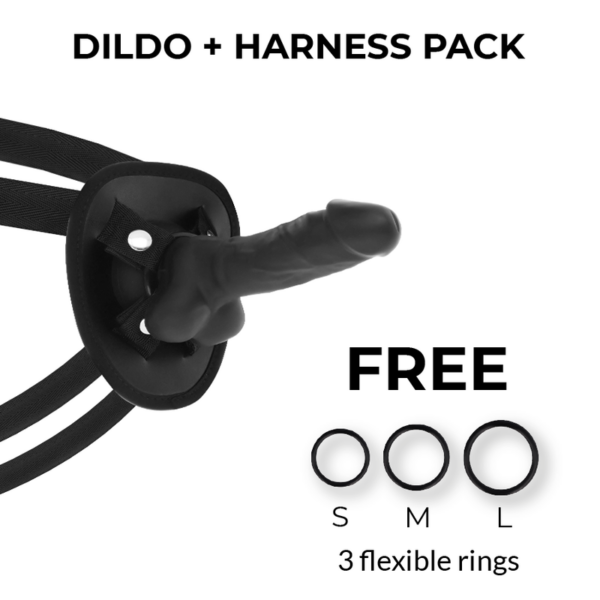 COCK MILLER - ARNES + DILDO SILICONA DENSITY COCKSIL ARTICULABLE NEGRO 13 CM - Imagen 2